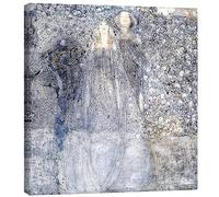 Posterlounge Silver Apples Canvas print by Margaret MacDonald Mackintosh 40 x 40 cm Grey Wall art Wall decor
