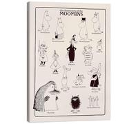 Posterlounge The characters of the Moomins Canvas print 30 x 40 cm Beige Wall art Wall decor