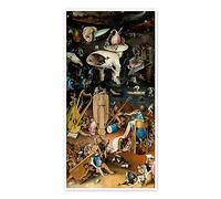 Posterlounge The Garden of Earthly Delights - Hell Poster | 40 x 80 cm by Hieronymus Bosch Brown Wall art Wall decor