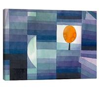 Posterlounge The Harbinger of Autumn Canvas print by Paul Klee 80 x 60 cm Blue Wall art Wall decor
