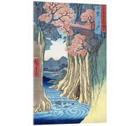 Posterlounge The Monkey Bridge in the Kai Province Acrylic print by Utagawa Hiroshige 70 x 100 cm Blue Wall art Wall decor
