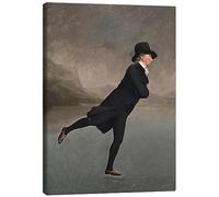 Posterlounge The Skating Minister Canvas print by Henry Raeburn 30 x 40 cm Grey Wall art Wall decor
