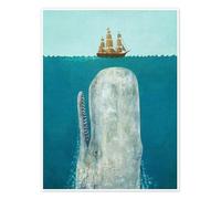 Posterlounge The whale Poster | 100 x 130 cm by Terry Fan Blue Wall art Wall decor
