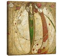 Posterlounge The White Rose and the Red Rose, 1902 Canvas print by Margaret MacDonald Mackintosh 70 x 70 cm Beige Wall art Wall decor