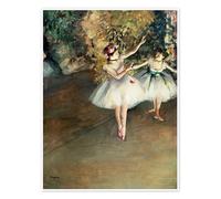 Posterlounge Two dancers on the stage Poster | 50 x 70 cm by Edgar Degas Wall art Wall decor