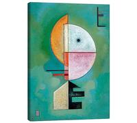 Posterlounge Upward Canvas print by Wassily Kandinsky 50 x 70 cm Petrol blue Wall art Wall decor
