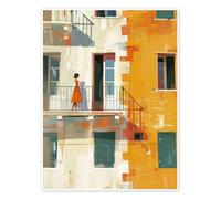 Posterlounge Waiting for Love Poster by DejaReve 30 x 40 cm Orange Wall art Wall decor