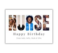 PosterLyte Personalised Nurse Photo Letter Print Custom Picture Gift for Nurse Add Your Own Photos & Text Birthday Thank You Leaving Gift Unframed (6x4, 5x7, 8x10, A4, A3, A3+)