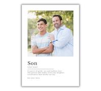 PosterLyte Personalised Son Photo Print Custom Picture Gift Birthday Son Present Unframed Wall Art Definition Print (6x4, 5x7, 8x10, A4, A3, A3+)