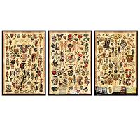 PosterOffice 3 - Sailor Jerry Tattoo Flash Posters designed by Schilder - Each poster is 12"x18" in size - Authentic Prints with Holographic Sequential Numbering for Authenticity