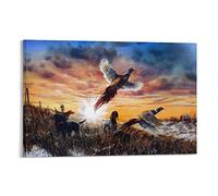 Posters for Bedroom Aesthetic Pheasant Hunting Painting Hunting Wall Art Landscape Wall Art Wildlife Pictures Canvas Painting Wall Art Poster for Bedroom 40x60cm (Unframed)