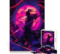Posters Ninja Neon 1000 Piece Jigsaw Puzzles for Teenagers Jigsaw Logic Train Toy Stress Relief Smooth Cut Memorable Gift (38x26cm)
