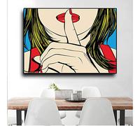 Posters Prints,Ssshhh! Famous Design Of Deborah Azzopardi Girl Canvas Painting Poster And Prints,Modern Mural Wall Art Picture,For Living Room,For Bedroom Wall Adult,Poster For Room Aesthetic_50X70Cm