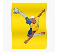 Posters RICHARLISON BRAZIL NATIONAL WORLD CUP 2022 16x20 inch or 20x20 inch Wall Art Soccer Print