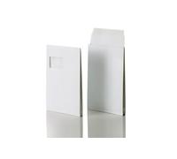 Posthorn Folding Envelopes C4 with Window (Pack of 100) | Self-Adhesive Envelopes A4 with Block Base | Shipping Bag C4 Made of White Kraft Paper | 324 x 229 x 40 mm | 150 g/m²