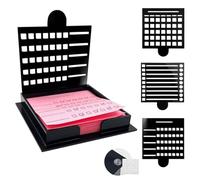 Postit Note Dispenser - Sticky Note Stencil Template,Reusable Portable with Stencil Organizer for Teacher Paper Binder School Desk Workplace Organization Planning
