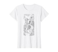 Postman Coloring and Painting by Yourself Value Graphic T-Shirt, Women, White, M