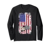 Postman Mailman American Flag Vintage Mailbox Long Sleeve T-Shirt