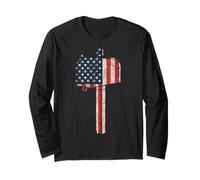 Postman Mailman American Flag Vintage Mailbox Long Sleeve T-Shirt