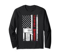 Postman Mailman American Flag Vintage Mailbox Postal Worker Long Sleeve T-Shirt