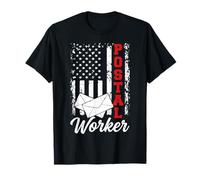 Postman Mailman American Flag Vintage Mailbox Postal Worker T-Shirt