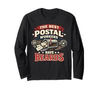 Postman Mailman Beard Mailbox The Best Postal Workers Have Long Sleeve T-Shirt