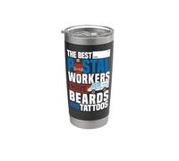 Postman Mailman Beard Tattoo The Best Postal Workers Have Stainless Steel Insulated Tumbler