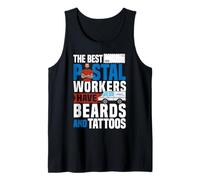 Postman Mailman Beard Tattoo The Best Postal Workers Have Tank Top