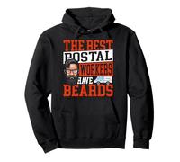 Postman Mailman Beard The Best Postal Workers Have Beards Pullover Hoodie