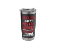 Postman Mailman Caution Insane Postal Worker Suffering from Stainless Steel Insulated Tumbler
