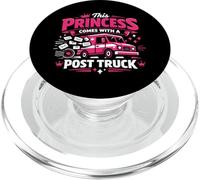 Postman Mailman Girl Female Mail Truck This Princess Comes PopSockets PopGrip for MagSafe