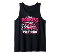 Postman Mailman Girl Female Mail Truck This Princess Comes Tank Top