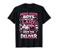 Postman Mailman Girl Mailbox Move Over Boys and Let The Lady T-Shirt
