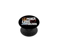 Postman Mailman Girl Peace Love Deliver PopSockets Adhesive PopGrip