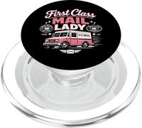 Postman Mailman Mail Truck First Class Mail Lady PopSockets PopGrip for MagSafe