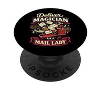 Postman Mailman Mailbox Deliver Magician A.K.A Mail Lady PopSockets Adhesive PopGrip