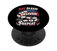 Postman Mailman Mailbox Eat Sleep Deliver Repeat PopSockets Adhesive PopGrip