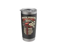 Postman Mailman Mailbox Postal Workers Always Give 100% 12% Stainless Steel Insulated Tumbler