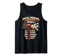 Postman Mailman Mailbox Postal Workers Always Give 100% 12% Tank Top