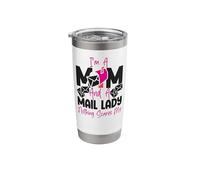 Postman Mailman Mom I'm A Mom and A Mail Lady Nothing Scares Stainless Steel Insulated Tumbler
