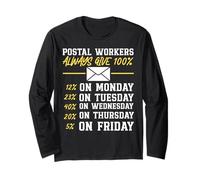 Postman Mailman Postal Workers Always Give 100% 12% On Long Sleeve T-Shirt