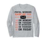 Postman Mailman Postal Workers Always Give 100% 12% On Long Sleeve T-Shirt