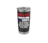 Postman Mailman Postal Workers Always Give 100% 12% On Stainless Steel Insulated Tumbler
