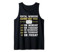 Postman Mailman Postal Workers Always Give 100% 12% On Tank Top