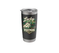 Postman Mailman St Patricks Day Mailbox Lucky to Be A Stainless Steel Insulated Tumbler
