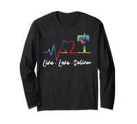 Postman Mailman Tie Dye Rainbow Live Love Deliver Long Sleeve T-Shirt