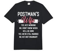 Postman Mailman Wife Postman's Wife Yes, He's Working No, I Comfort Colors Adult Heavyweight T-Shirt