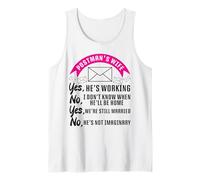 Postman Mailman Wife Postman's Wife Yes, He's Working No, I Tank Top
