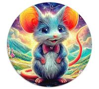 Postman Mouse 1000 Pieces Jigsaws Round Jigsaw Jigsaw Puzzles for Adults And Kids Challenging & EducationalArt 1000pcs (67.5x67.5cm)