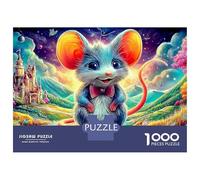 Postman Mouse 1000 Pieces Sustainable Board Castle Mouse Mindfulness Puzzle for Adults Reusable Puzzle Relaxation Activity Stress-relieving 70x50cm/1000pcs